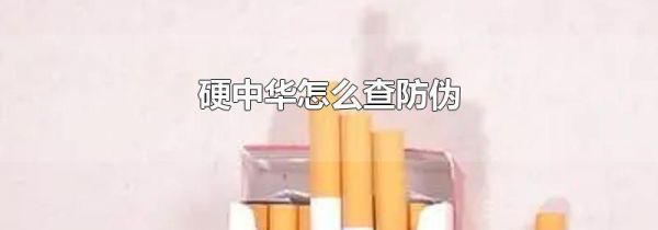 硬中华怎么查防伪