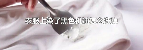 衣服上染了黑色机油怎么洗掉
