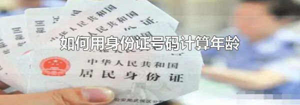 如何用身份证号码计算年龄