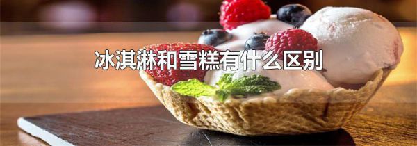 冰淇淋和雪糕有什么区别