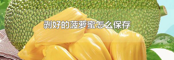 剥好的菠萝蜜怎么保存