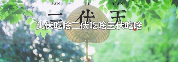 头伏吃啥二伏吃啥三伏吃啥