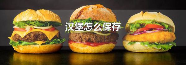 汉堡怎么保存