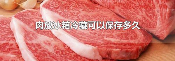 肉放冰箱冷藏可以保存多久