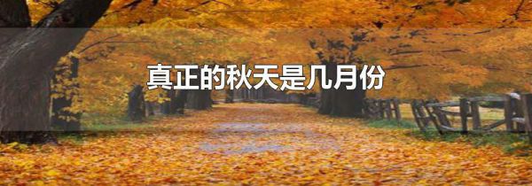 真正的秋天是几月份