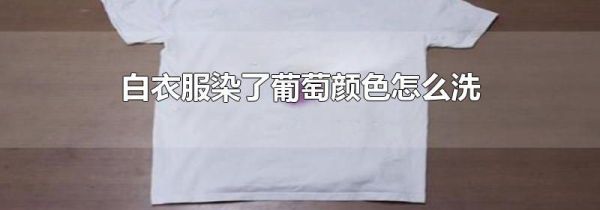 白衣服染了葡萄颜色怎么洗