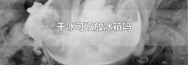 干冰可以放冰箱吗