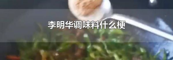 李明华调味料什么梗