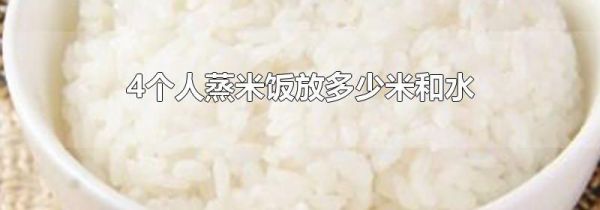 4个人蒸米饭放多少米和水