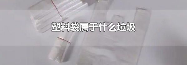 塑料袋属于什么垃圾