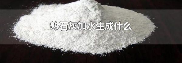 熟石灰加水生成什么