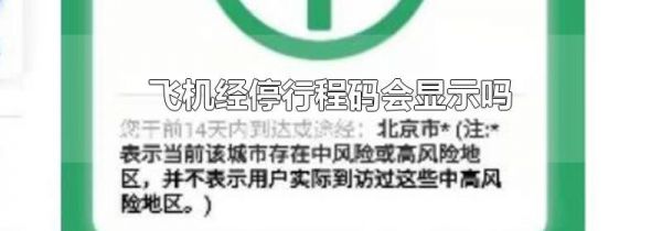 飞机经停行程码会显示吗