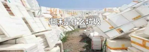 泡沫是什么垃圾