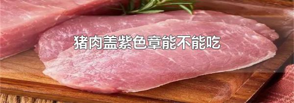 猪肉盖紫色章能不能吃