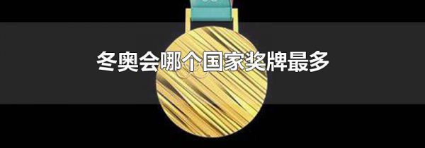 冬奥会哪个国家奖牌最多