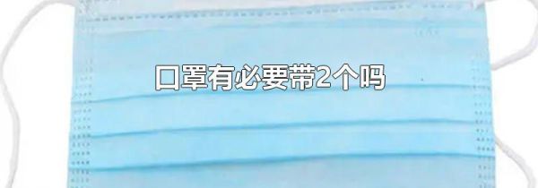 口罩有必要带2个吗