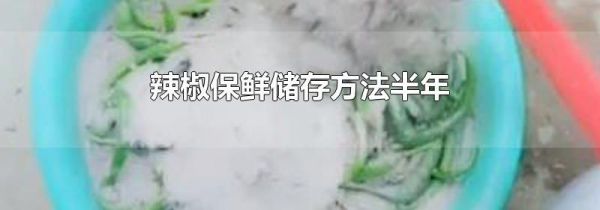 辣椒保鲜储存方法半年