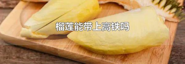 榴莲能带上高铁吗