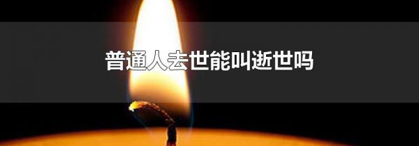 普通人去世能叫逝世吗