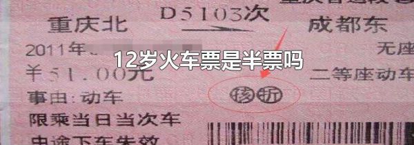 12岁火车票是半票吗