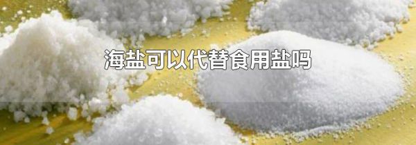 海盐可以代替食用盐吗