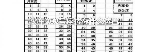 火车008号座位在什么位置