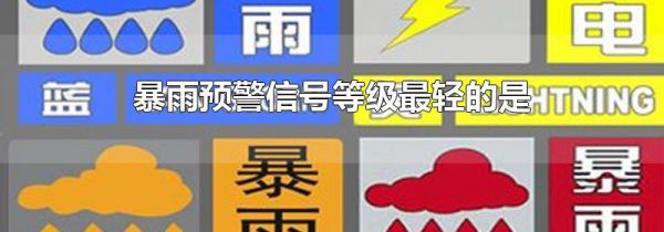 暴雨预警信号等级最轻的是