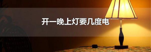 开一晚上灯要几度电