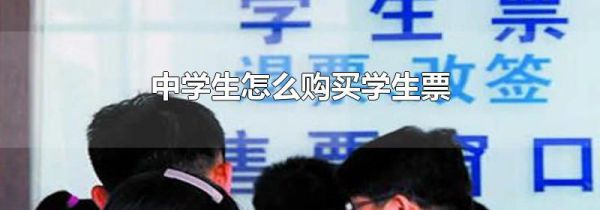 中学生怎么购买学生票