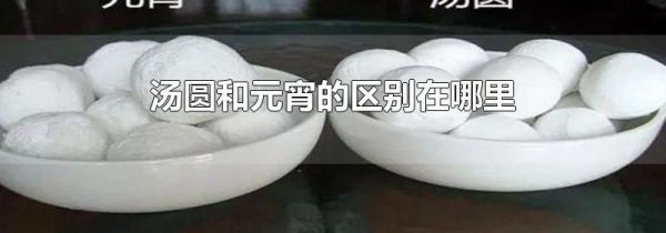 汤圆和元宵的区别在哪里