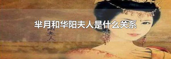 芈月和华阳夫人是什么关系