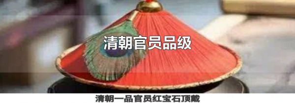 清朝官员品级