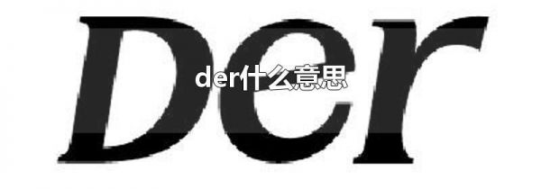 der什么意思