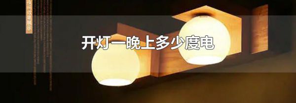 开灯一晚上多少度电