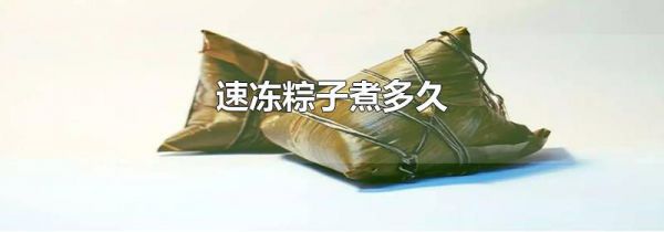速冻粽子煮多久