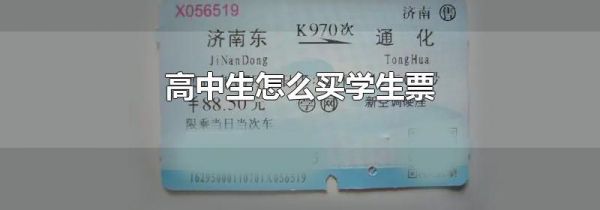 高中生怎么买学生票