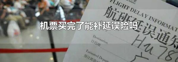 机票买完了能补延误险吗