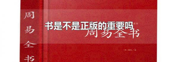 书是不是正版的重要吗