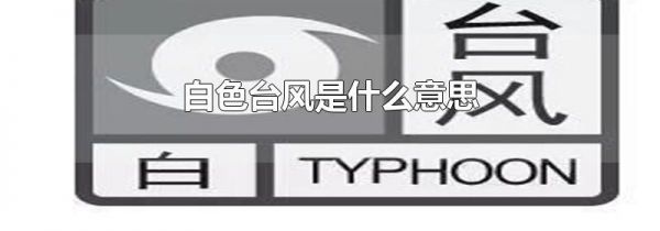 白色台风是什么意思