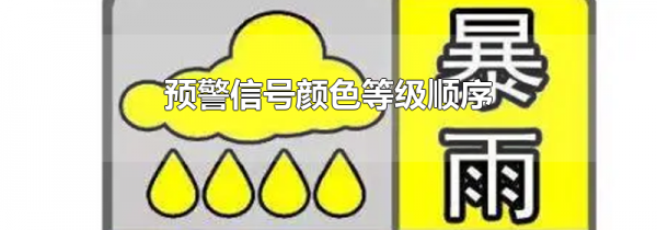 预警信号颜色等级顺序