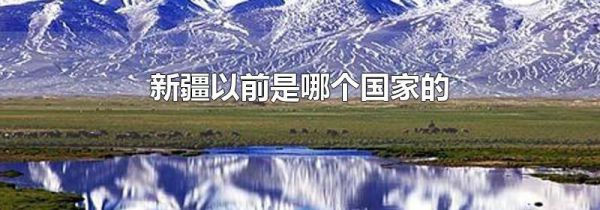 新疆以前是哪个国家的