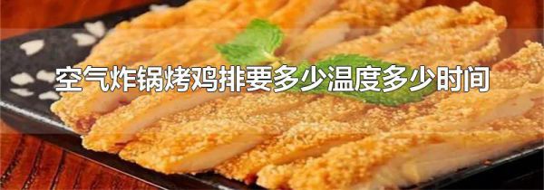 空气炸锅烤鸡排要多少温度多少时间