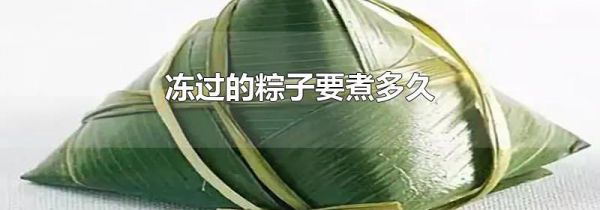 冻过的粽子要煮多久
