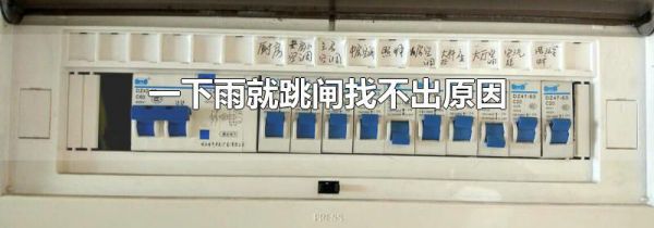 一下雨就跳闸找不出原因