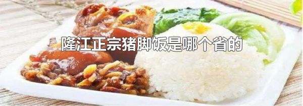 隆江正宗猪脚饭是哪个省的