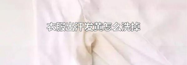 衣服出汗发黄怎么洗掉
