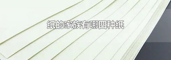 纸的家族有哪四种纸