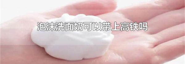泡沫洗面奶可以带上高铁吗