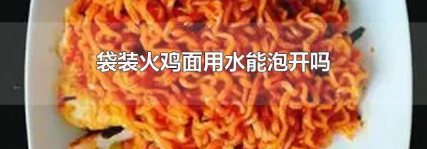 袋装火鸡面用水能泡开吗