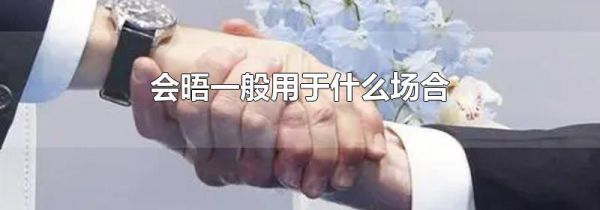 会晤一般用于什么场合